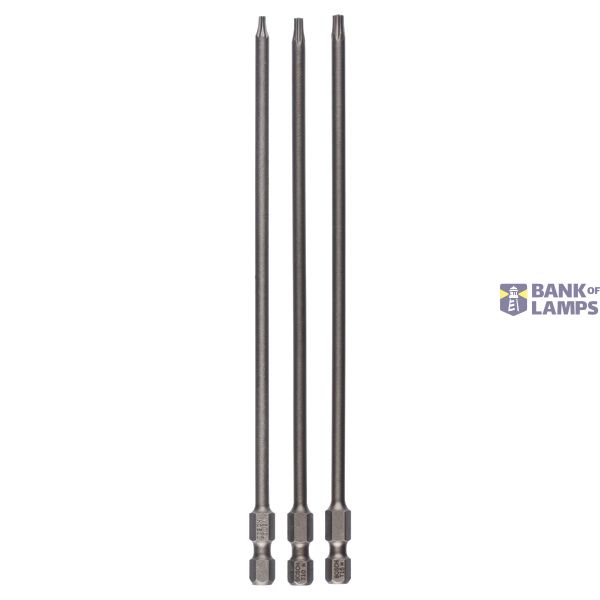 3-piece screwdriver bit set, Extra Hard T8; T10; T15; 152 mm image 1