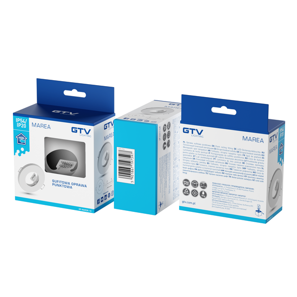 Spot luminaire housing MAREA, IP54/IP20, round, white image 2