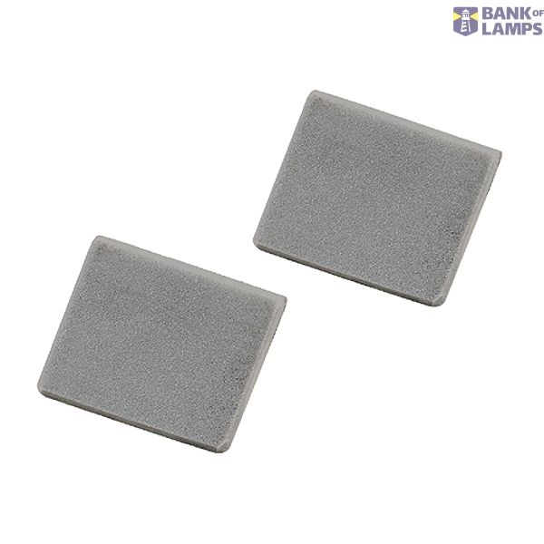 End caps for LED wall profile, silvergrey, 2 pieces image 1