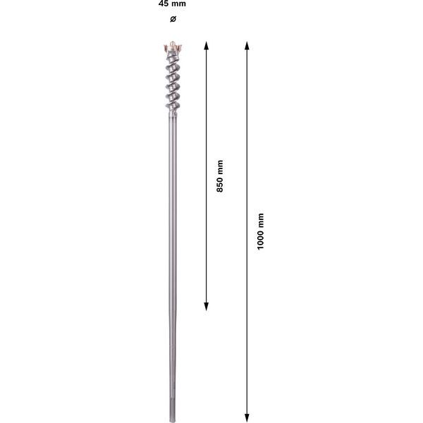 Breakthrough drill bit SDS-max-9 45 x 850 x 1000 mm image 2