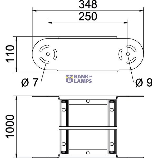 Adjustable bend element for cable ladder 110x1000 Steel Hot-dip galvan image 2