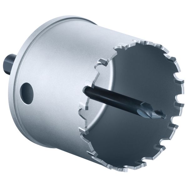 Tool hardened metal cutter Ø 74 mm for sheet metal boarding, cut depth 60mm image 1