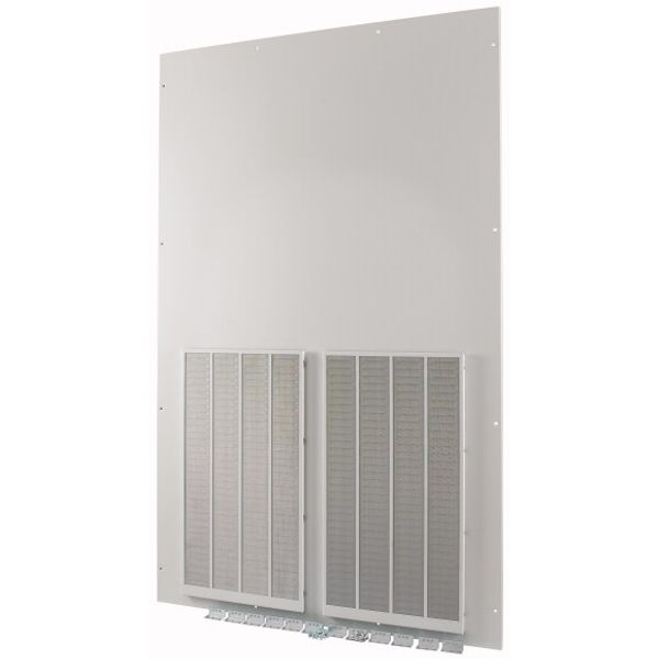 XTSZFFPV42-W1200 Front plate (section high), ventilated, W=1200mm, IP42, grey image 1