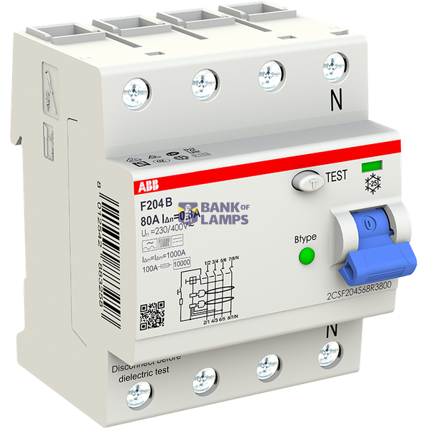 Residual Current Circuit Breaker F200-4P-300 mA-80 A-Type B  F204 B-80 image 2