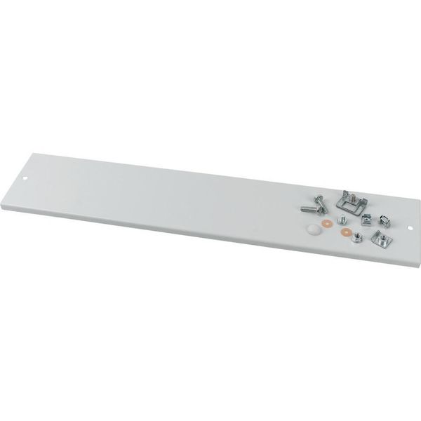 XME0808C Front cover, +mounting kit, vertical, empty, HxW=200x800mm, grey image 2