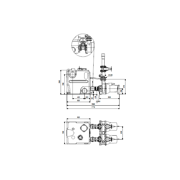 Fecaliën Opvoerinstallatie MDV.80.80.75.2.51D/450.SL image 3