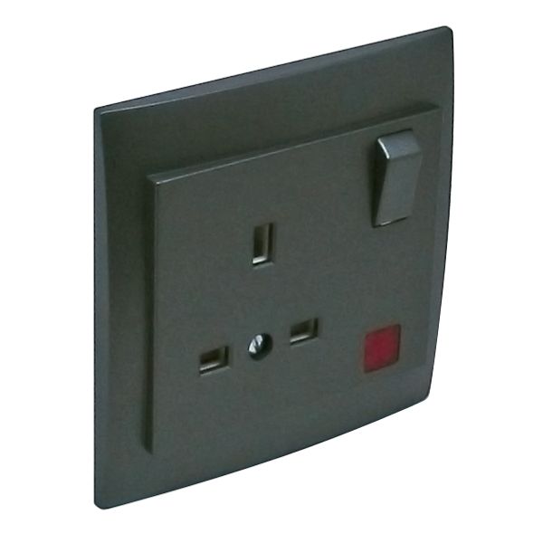 EARTH SOCK (BRITISH) W/SWITCH & PILOT LAMP GR image 2