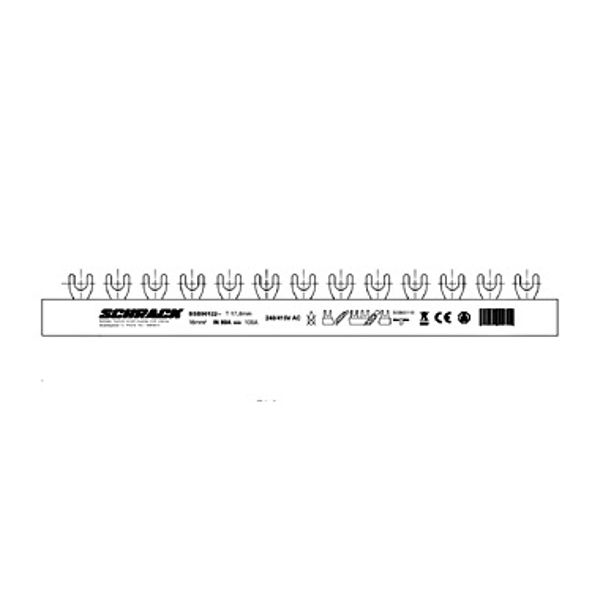 Busbar fork 4-pole, L1/L2/L3/N, 16mmý,, 1m (The price is shown without markup on metals. Request a quote for accurate information) image 1