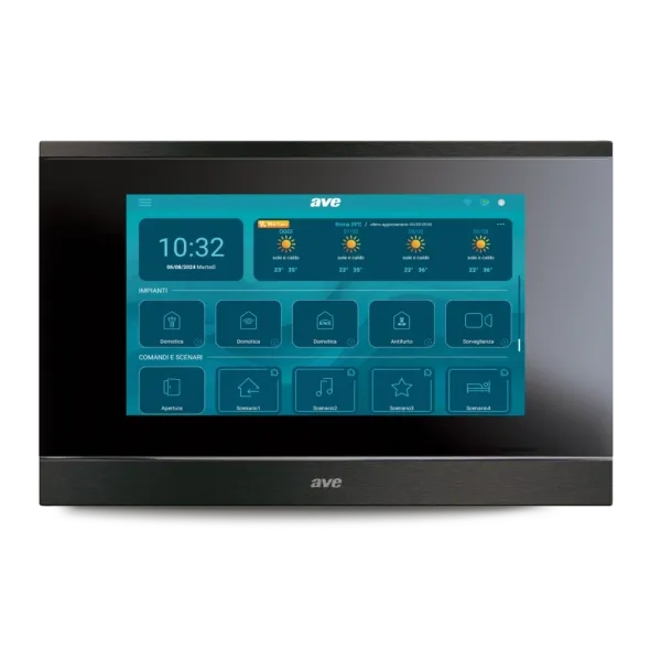 MONITOR WITH 7" TOUCH SCREEN DISPLAY FOR V44 SMART SYSTEM. LAN + WI-FI CONNECTION. NATURAL BRUSHED ALUMINUM COLOR (ANS). image 1