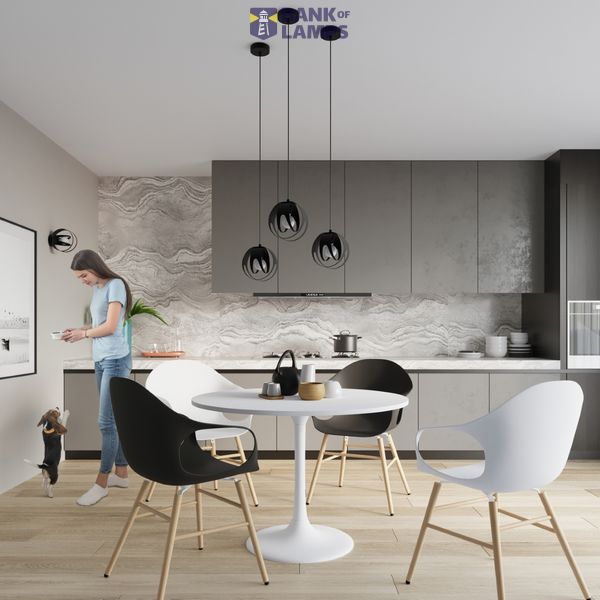 HANGING LAMP TULOS 1 BLACK E27 1X60W IP20 image 3