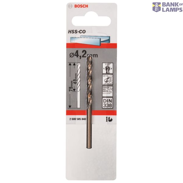 Metal drill bits HSS-Co, DIN 338 4,2 x 43 x 75 mm 1 pcs. image 2