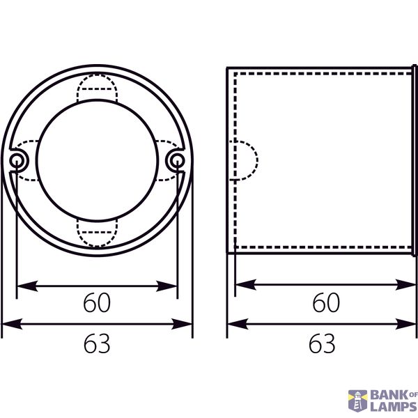 PKpw-fi 60 x 60 deep with screws image 2