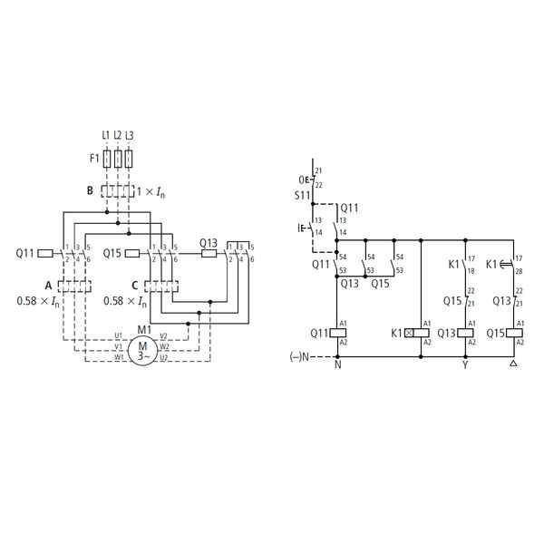 Star-Delta Contactor Combination, 22kW/400V, coil 230VAC image 4