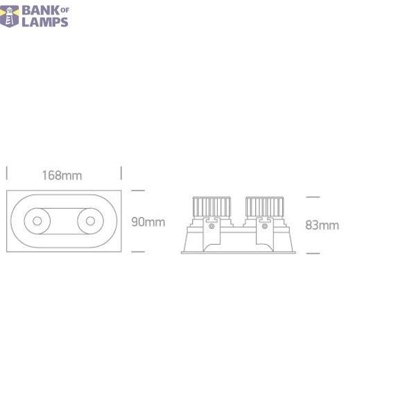 WHITE 2x6,5W CCTV IP54 700mA ADJUSTABLE DARK LIGHT image 2