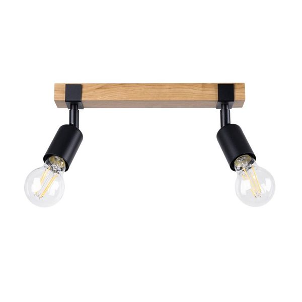 CEILING LAMP ZUCA 2 BLACK E27 2X15W IP20 image 1