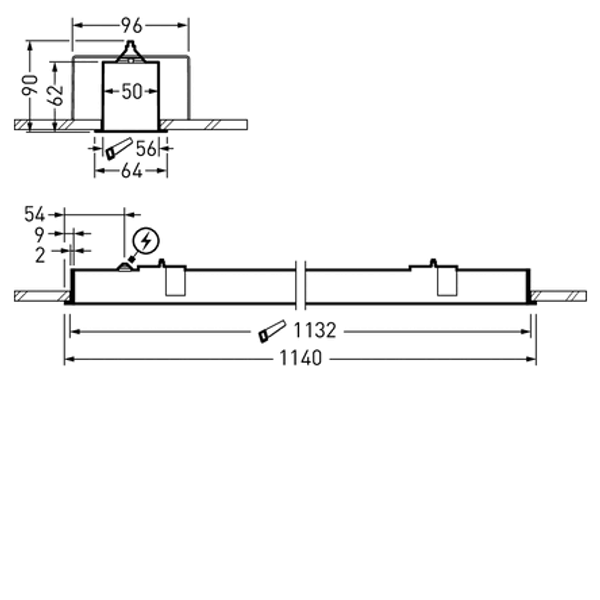 Recessed luminaires Finea C Diffuser White rectangular ETDD 27W 2533lm Lambertian (L) IK03 3 SDCM image 1