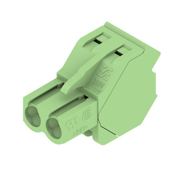 PCB plug-in connector, female plug, 5.08 mm, Number of poles: 2, 225°, Clamping yoke connection, Clamping range, max. : 4 mm², Box image 2