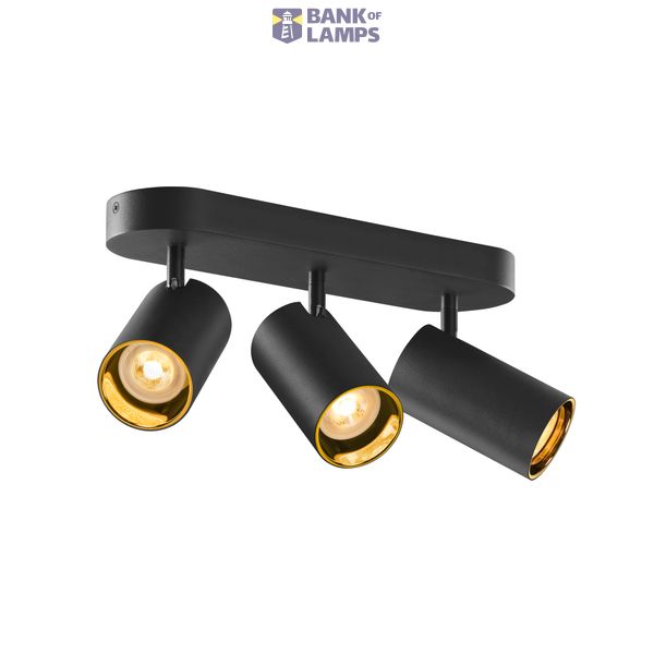ASTO TUBE, ceiling-mounted light, cylindrical, GU10, 3x max. 10 W, black image 4