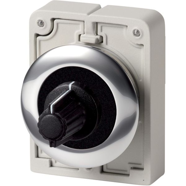 M30C-FR100K-BLANK Potentiometer, flat front, M30, 30.5 mm, Without scale/inscription, R 100 k„¦, P 0.5 W, Metal bezel image 3