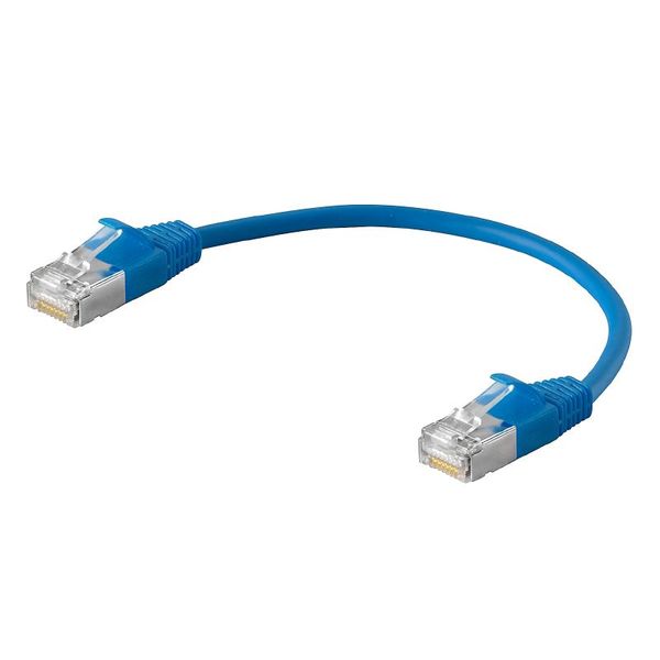 Patch cable, RJ45 IP30 (plugged), RJ45 IP30 (plugged), Cat. 6, LSZH, 0.15 m, , straight, 4 kV image 1