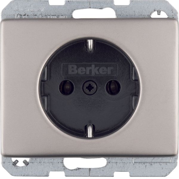 Socket outlet SCHUKO, Arsys, stainless steel image 1