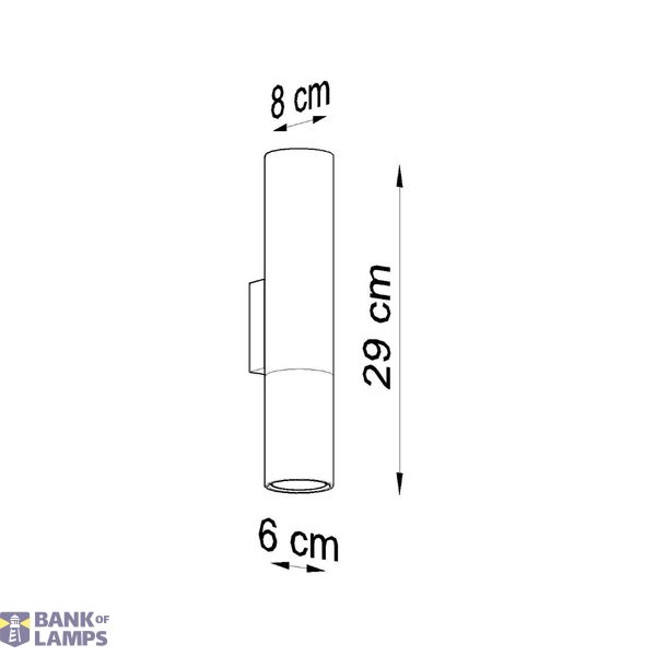LOOPEZ WALL LAMP BLACK/GOLD GU10 2X40W IP20 image 7