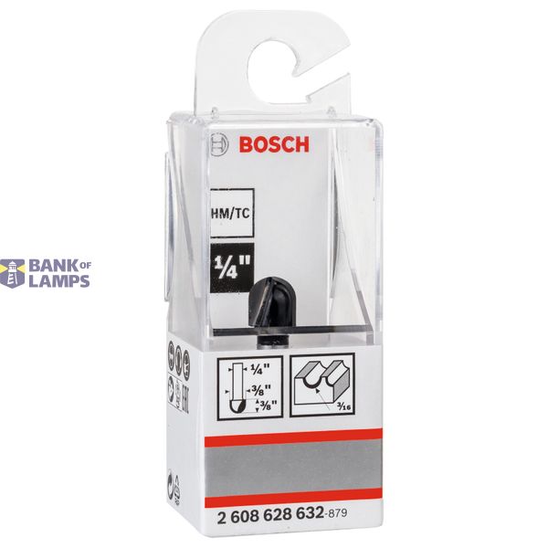 Core box bit, 1/4", R1 4.7 mm, D 9.5 mm, L 9.2 mm, G 45 mm image 2