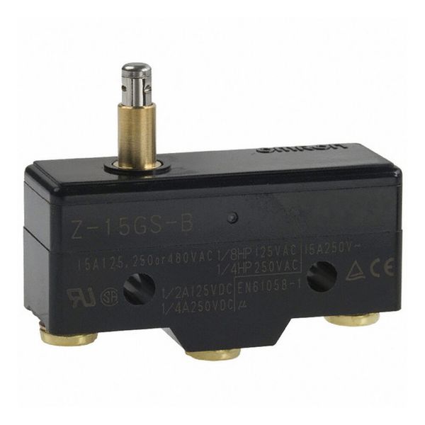General purpose basic switch, slim spring plunger, SPDT, 15A Z15G2001C image 3