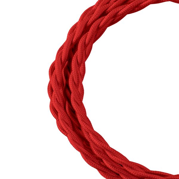 Textile Cable Twisted 2C Red 3m image 1