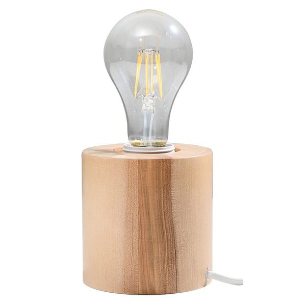 SALGADO DESK LAMP NATURAL WOOD E27 1X60W IP20 image 1