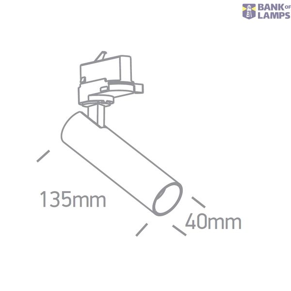 WHITE COB 8W WW TRACK SPOT 230V DARK LIGHT DIMMABLE image 2