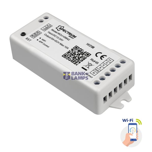 LED STRIP CONTROLLER RGBW+CCT+DIMM 12/24V DC 120W/240W WI-FI SPECTRUM SMART image 1