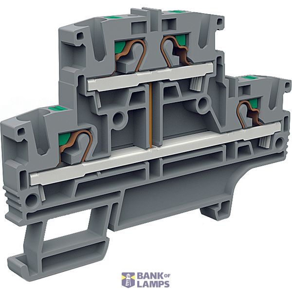 Double-level - Push-in terminal EFD410GR 4 mm² gray image 1