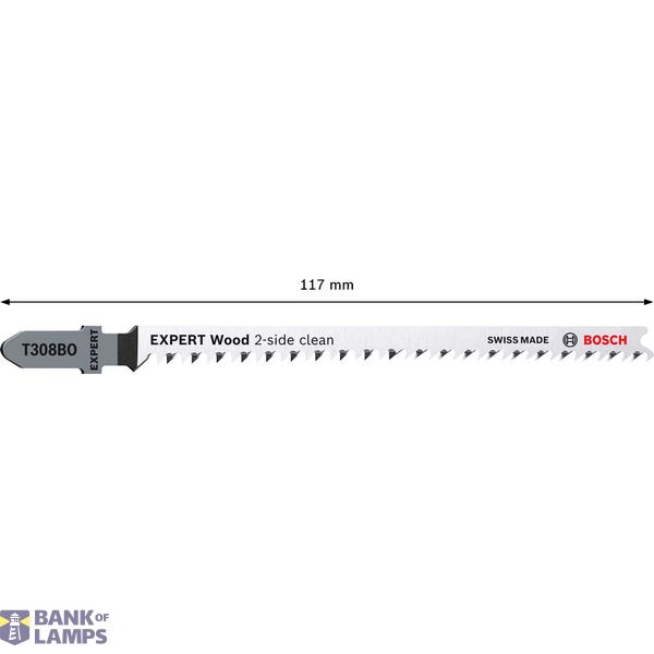 EXPERT ‘Wood 2-side clean’ T 308 BO Jigsaw Blade 5-pc 5 pcs. image 2