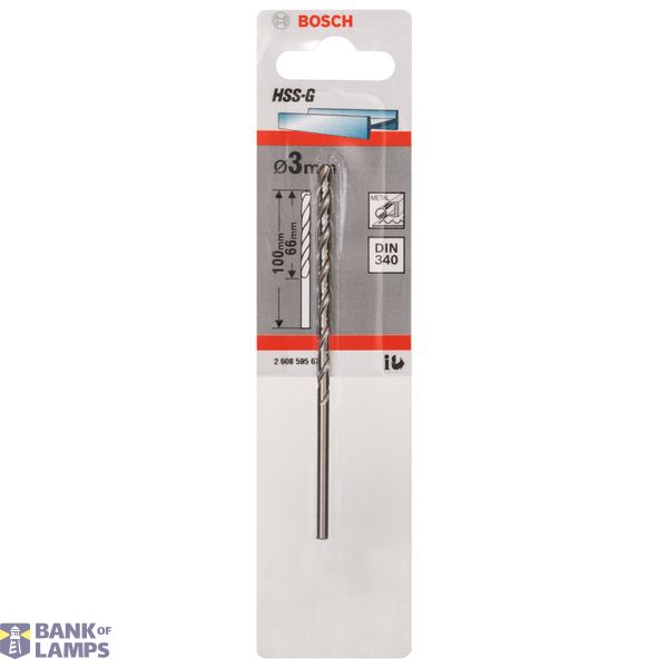 Metal drill bits HSS-G, DIN 340 3 x 66 x 100 mm 1 pcs. image 2