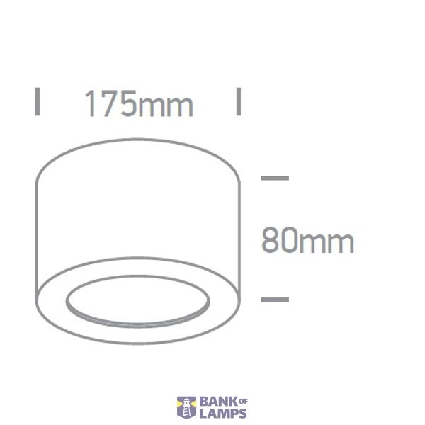 WHITE CYLINDER LED 16W WW 230V DARK LIGHT image 5