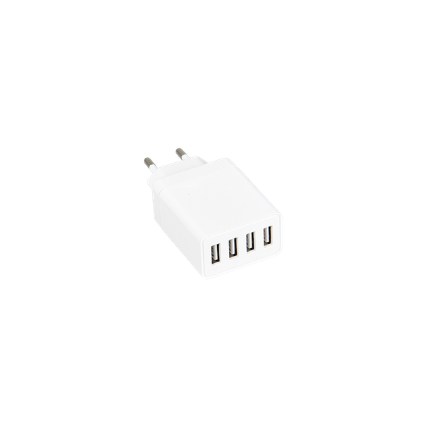 USB-charger with four ports white image 1