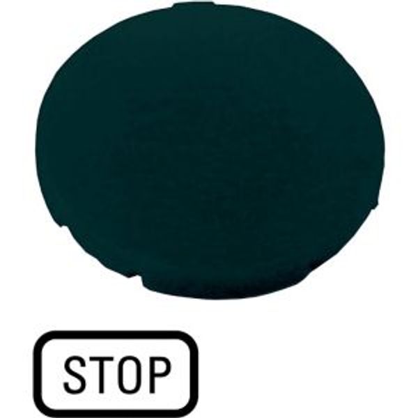 M22-XD-S-GB0 Button plate, flat black, STOP image 4