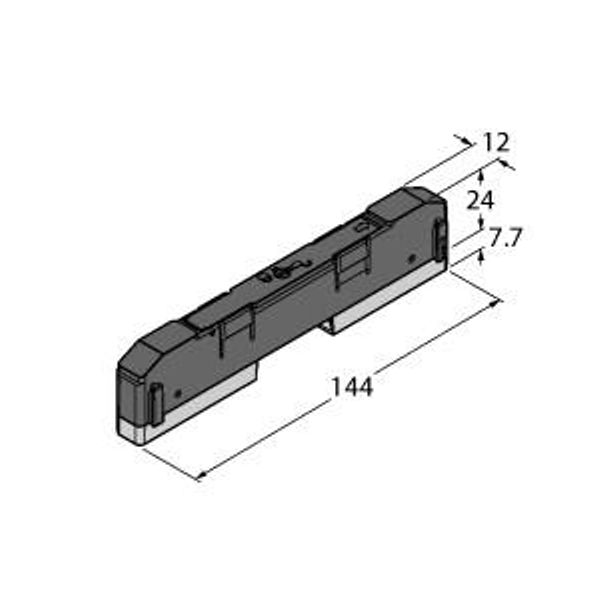 Adapter for mounting groups of TBEN-S modules on a DIN rail   TBNN-S0-DRS-05 image 1