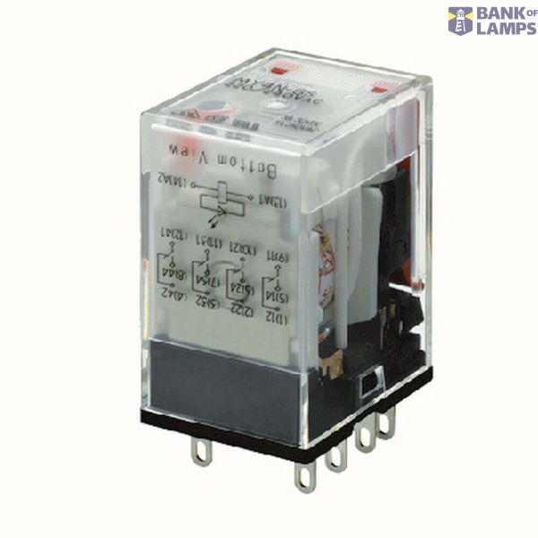 Relay, plug-in, 4PDT, 5 A, mech. & LED indicator, RC circuit, 100/110 MYS 4211B image 2
