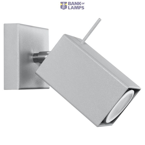 WALL LAMP MERIDA 1 GREY GU10 1X40W IP20 image 8