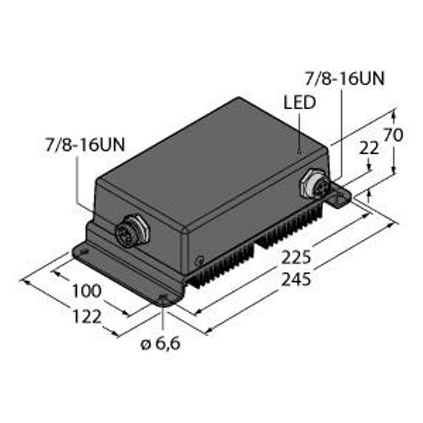 Compact power supply module in IP67 24 VDC output voltage - 8 A output current   PSU67-11-2480/M image 2