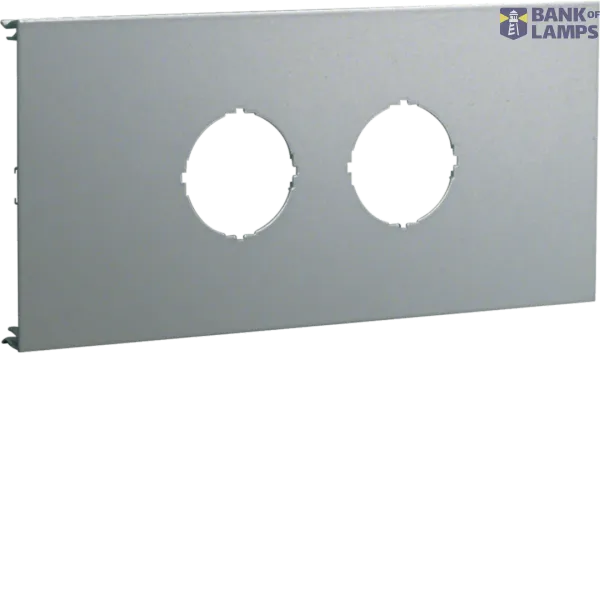 Pre-cut lid 2gang,BRA70172,nat.anodized image 1