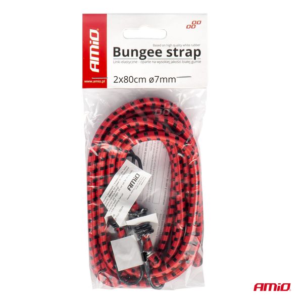 Elastic rope 2x80cm o7mm BSTRAP-02 AMIO-01147 image 1