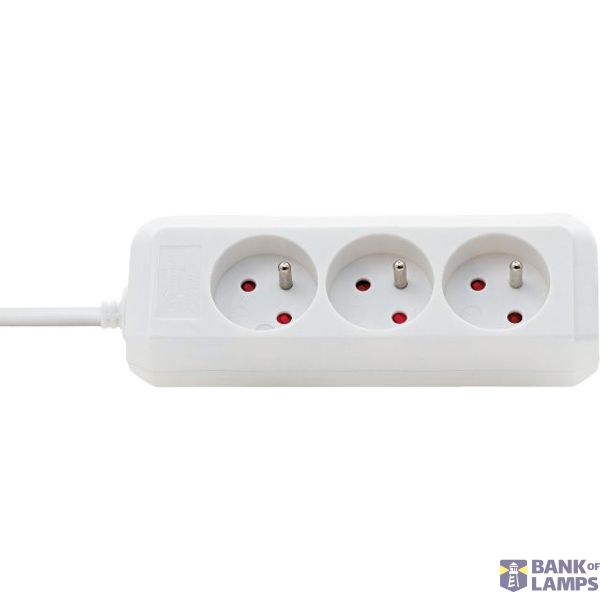 Eco-Line extension lead 3-way white 1,5m H05VV-F 3G1,5 *FR* image 1