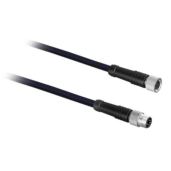 Jumper cable PVC 4 W M12 f straight M12 m straight image 1