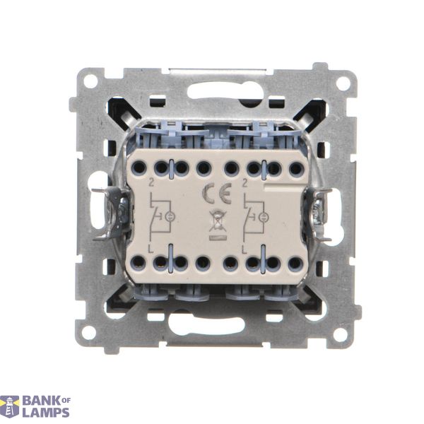 Splash-proof "light" push button with indicator light, IP54, 10AX, Screw, white image 2