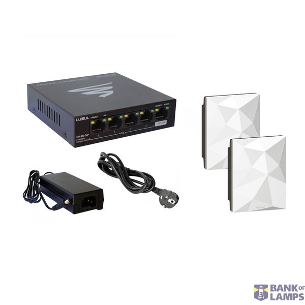 POWER OVER ETHERNET SWITCH + 2 POWER OVER ETHERNET WI-FI ACCESS POINT  image 2
