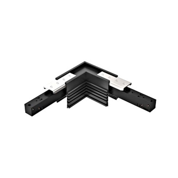 48V FRAMELESS TRACK L-CORNER HOR. BLACK image 1