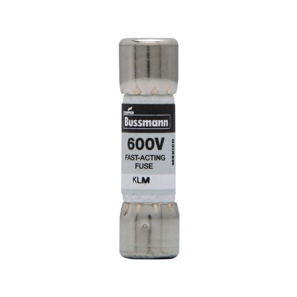 Eaton Bussmann series KLM fuse, 600 Vac, 600 Vdc, 25A, 100 kAIC at 600 Vac, 50 kAIC at 600 Vdc, Non Indicating, Fast acting, Ferrule end X ferrule end, Melamine tube, Nickel-plated bronze endcap image 2